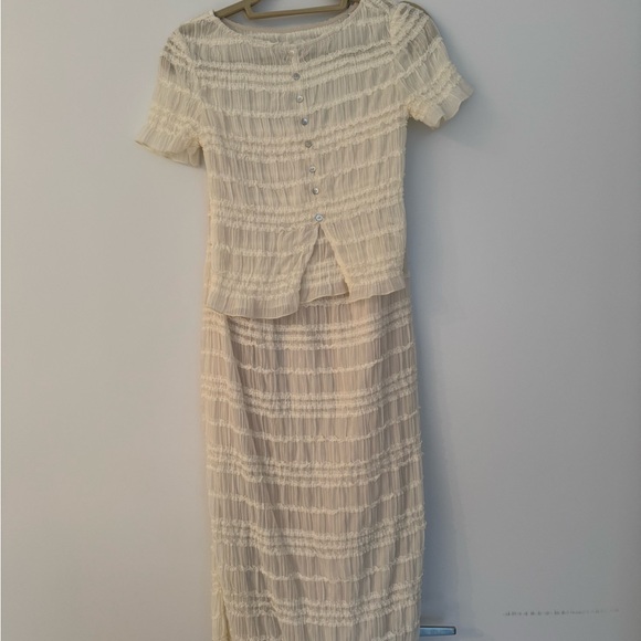 Commense Ruffled Crop Top Skirt Set - Picture 7 of 8